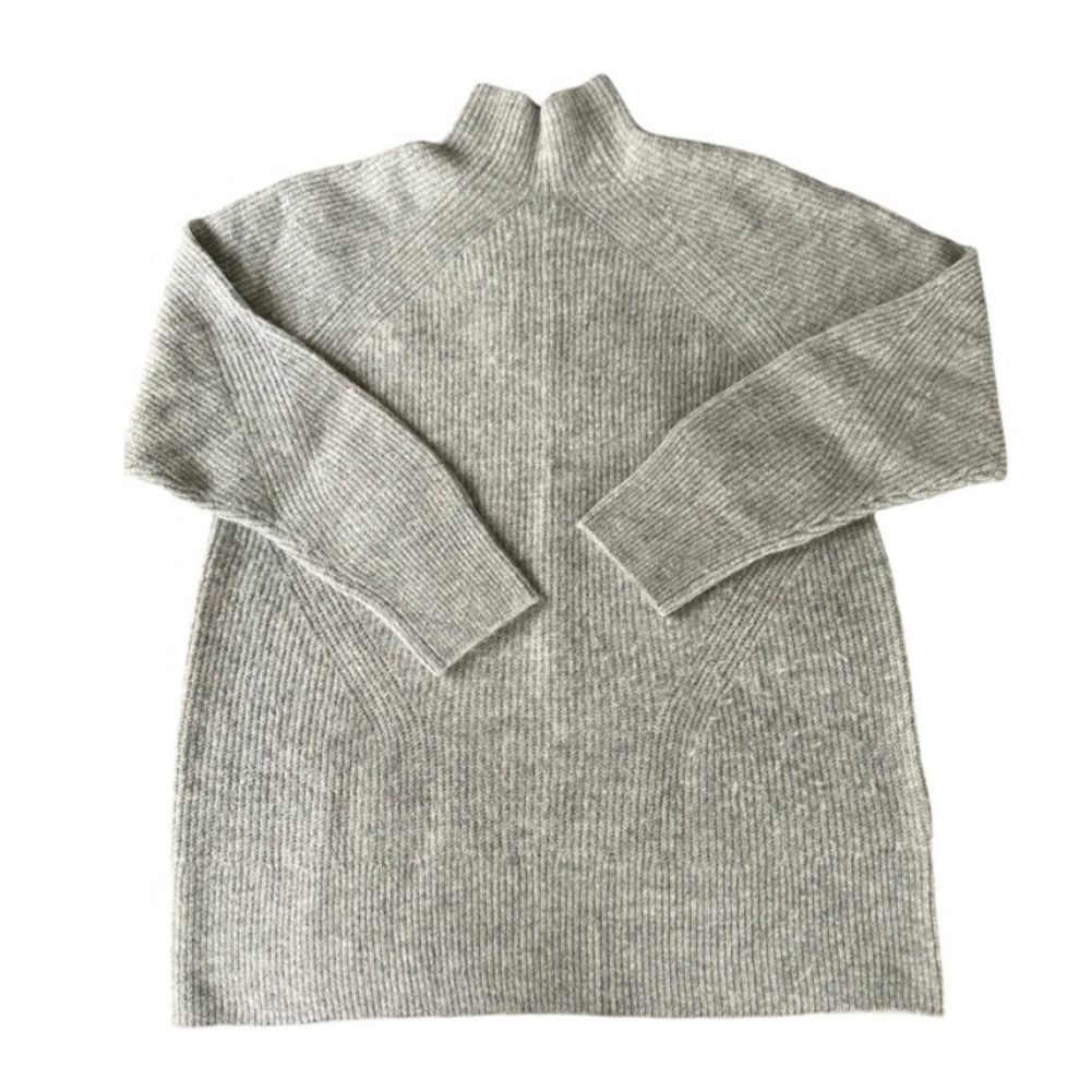 Topshop Mock Neck Sweater - Grey